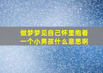 做梦梦见自己怀里抱着一个小男孩什么意思啊