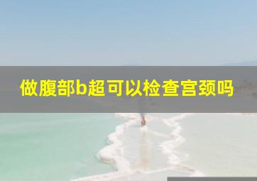 做腹部b超可以检查宫颈吗