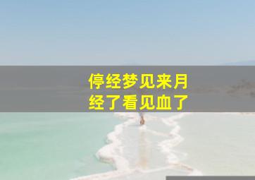 停经梦见来月经了看见血了