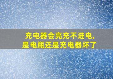 充电器会亮充不进电,是电瓶还是充电器坏了