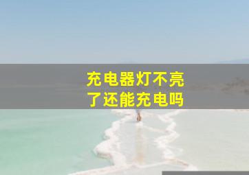 充电器灯不亮了还能充电吗