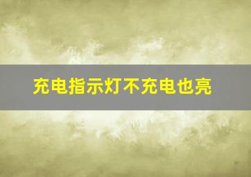 充电指示灯不充电也亮