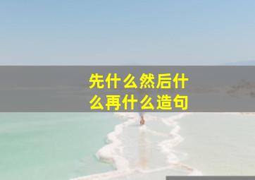 先什么然后什么再什么造句