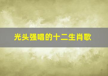 光头强唱的十二生肖歌