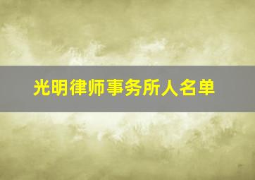 光明律师事务所人名单