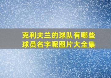 克利夫兰的球队有哪些球员名字呢图片大全集