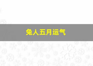 兔人五月运气