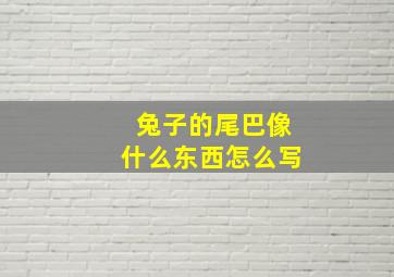 兔子的尾巴像什么东西怎么写