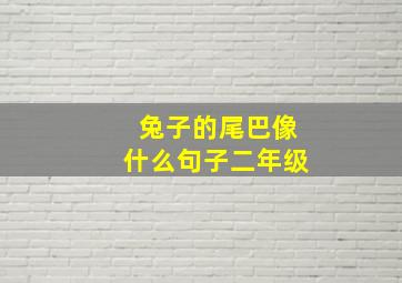 兔子的尾巴像什么句子二年级