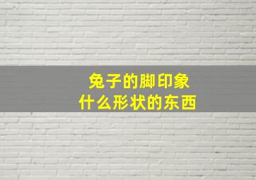 兔子的脚印象什么形状的东西