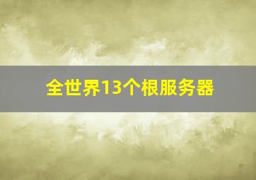 全世界13个根服务器