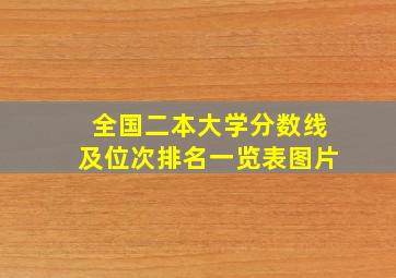 全国二本大学分数线及位次排名一览表图片