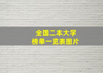 全国二本大学榜单一览表图片