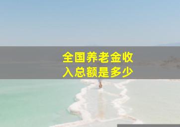 全国养老金收入总额是多少