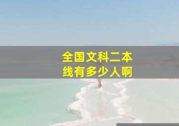 全国文科二本线有多少人啊