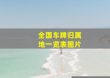 全国车牌归属地一览表图片