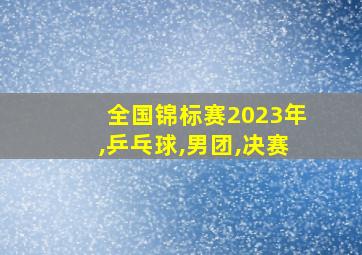 全国锦标赛2023年,乒乓球,男团,决赛