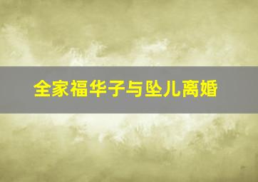 全家福华子与坠儿离婚