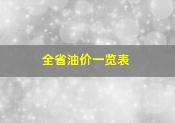 全省油价一览表