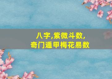 八字,紫微斗数,奇门遁甲梅花易数