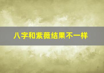 八字和紫薇结果不一样