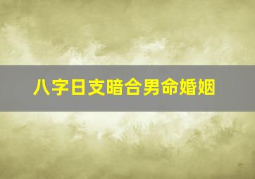 八字日支暗合男命婚姻