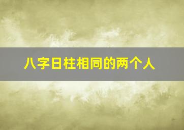 八字日柱相同的两个人