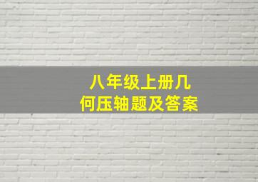 八年级上册几何压轴题及答案