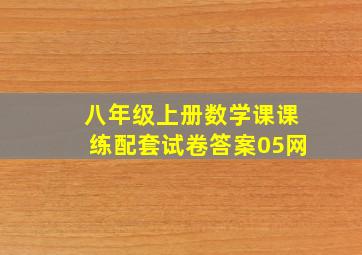 八年级上册数学课课练配套试卷答案05网