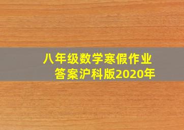 八年级数学寒假作业答案沪科版2020年