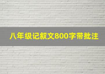 八年级记叙文800字带批注