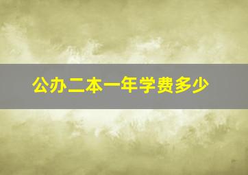 公办二本一年学费多少