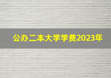 公办二本大学学费2023年