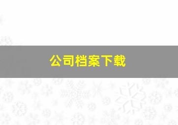 公司档案下载