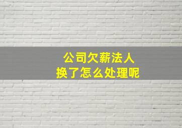 公司欠薪法人换了怎么处理呢