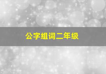 公字组词二年级