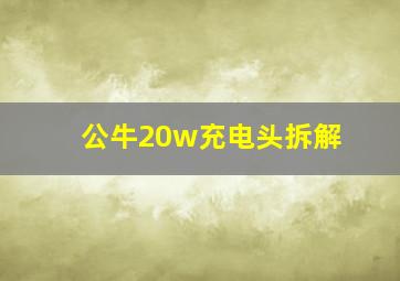 公牛20w充电头拆解