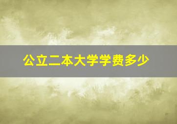 公立二本大学学费多少