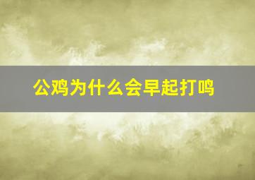 公鸡为什么会早起打鸣