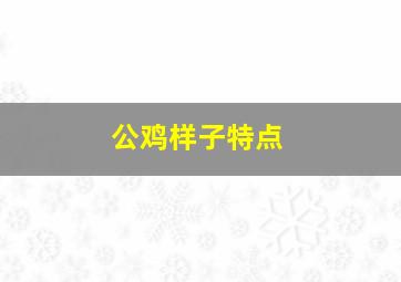 公鸡样子特点