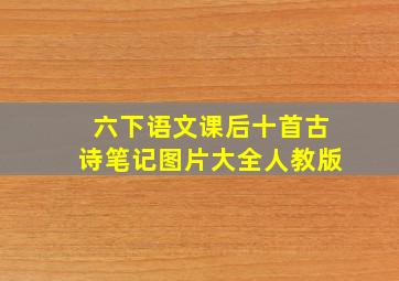 六下语文课后十首古诗笔记图片大全人教版