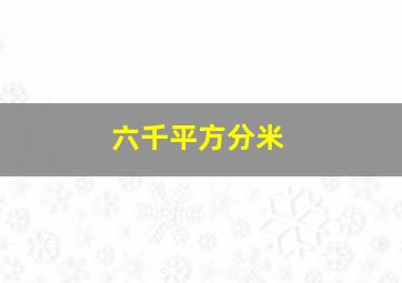 六千平方分米