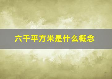 六千平方米是什么概念