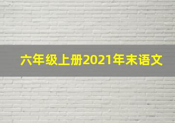 六年级上册2021年末语文