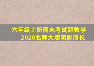 六年级上册期末考试题数学2020北师大版阴影周长