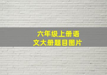 六年级上册语文大册题目图片