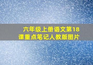 六年级上册语文第18课重点笔记人教版图片