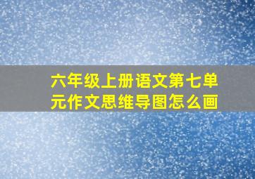 六年级上册语文第七单元作文思维导图怎么画