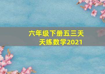 六年级下册五三天天练数学2021