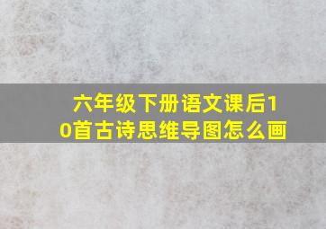 六年级下册语文课后10首古诗思维导图怎么画